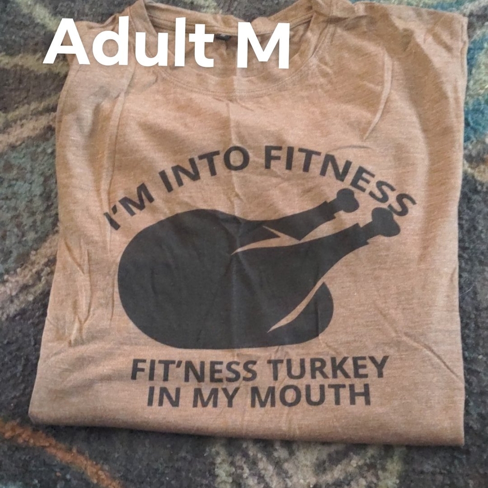 Brown Fitness Turkey Graphic Tee